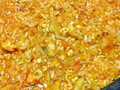 もんじゃ焼き★キムチラーメン味